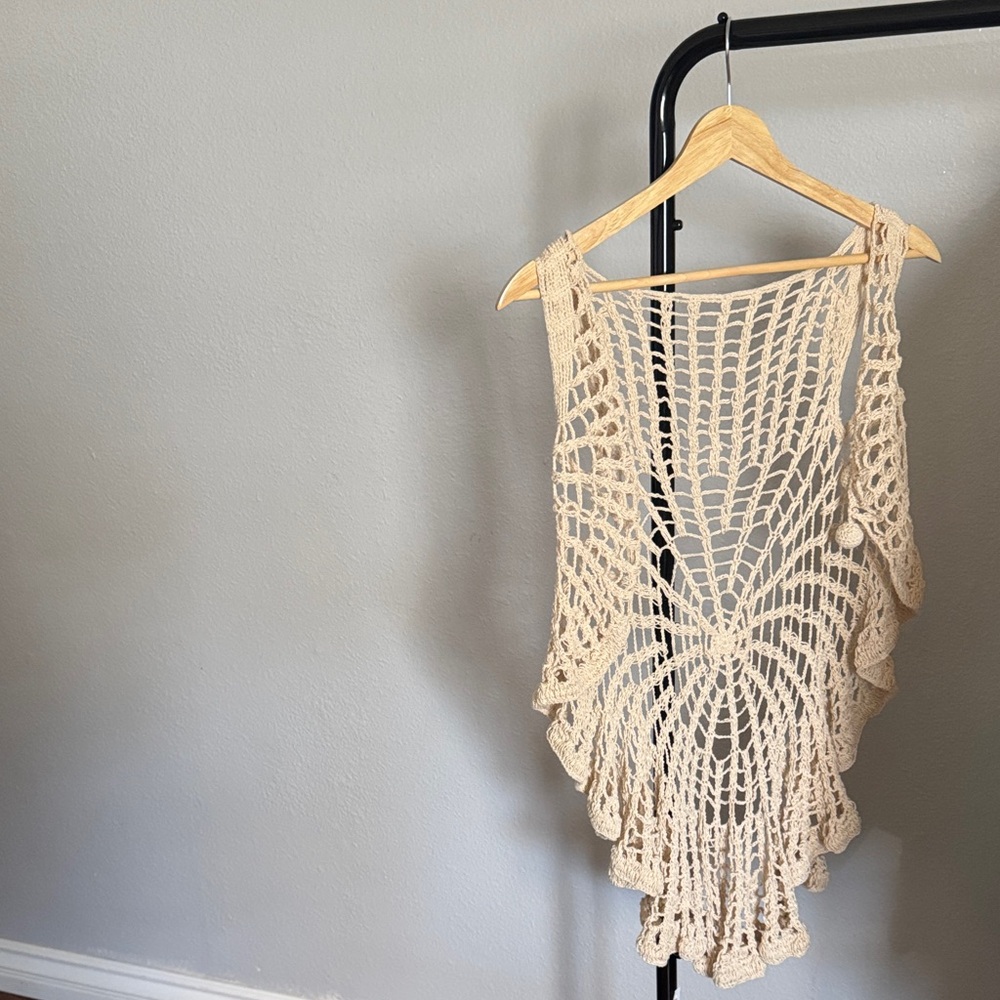 Crochet Open Knit Vest